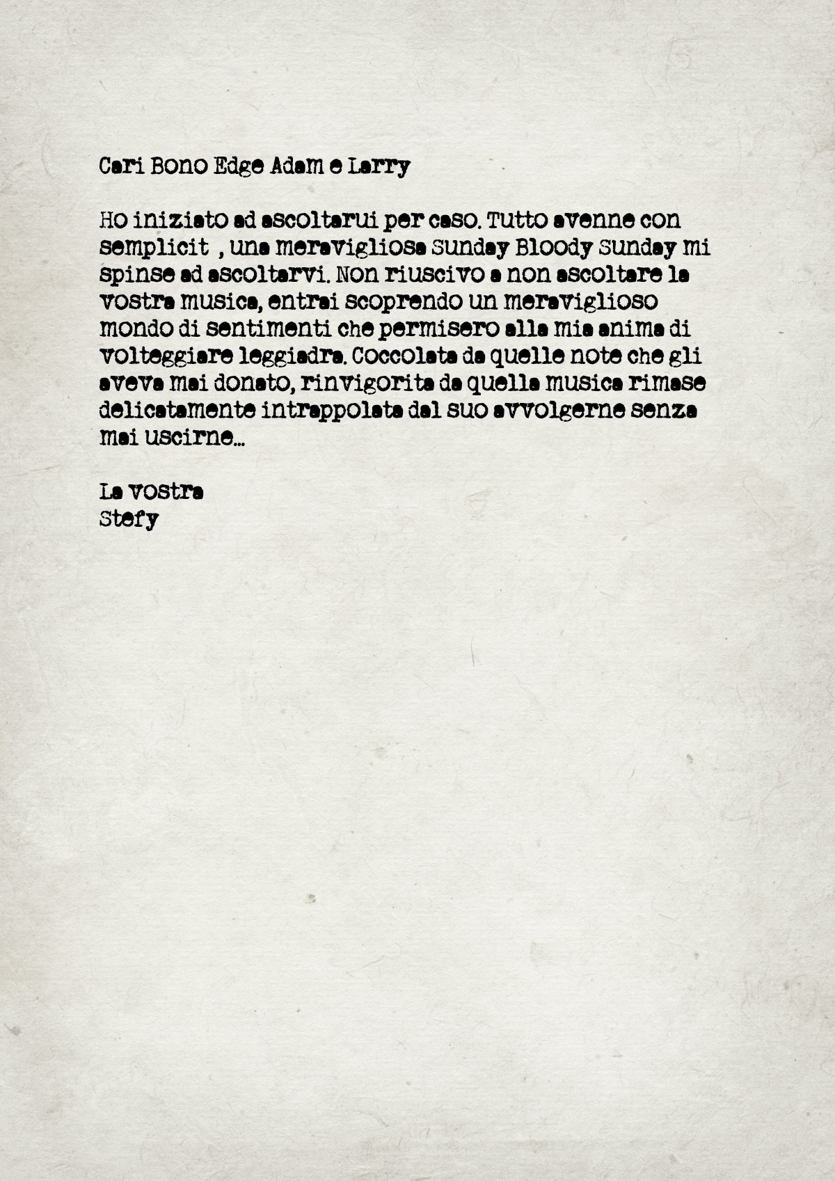 Fan letter preview