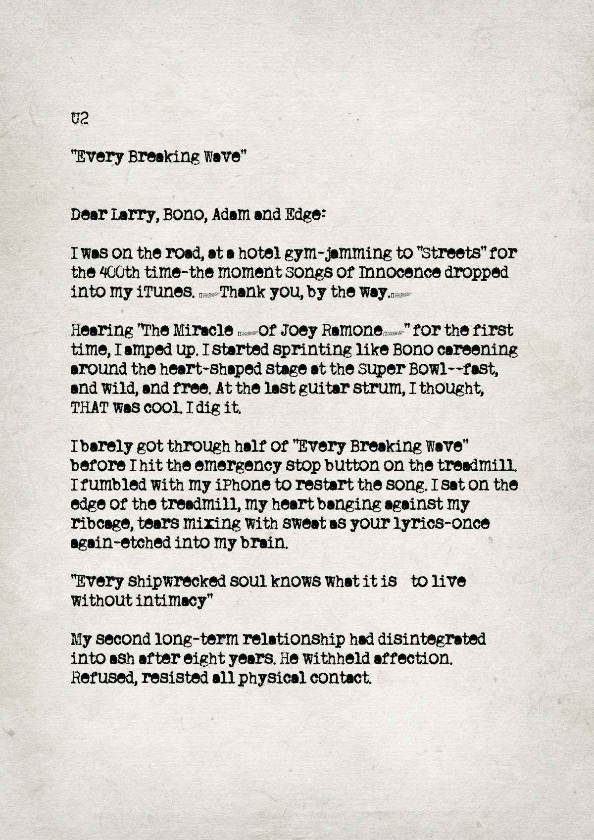 Fan letter preview