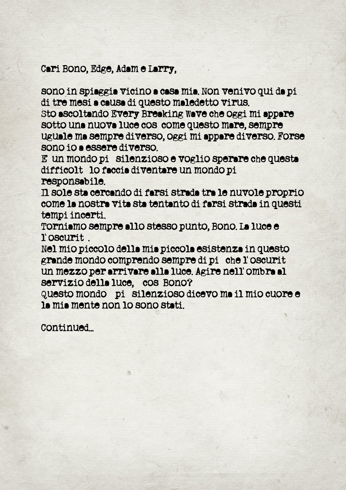 Fan letter preview