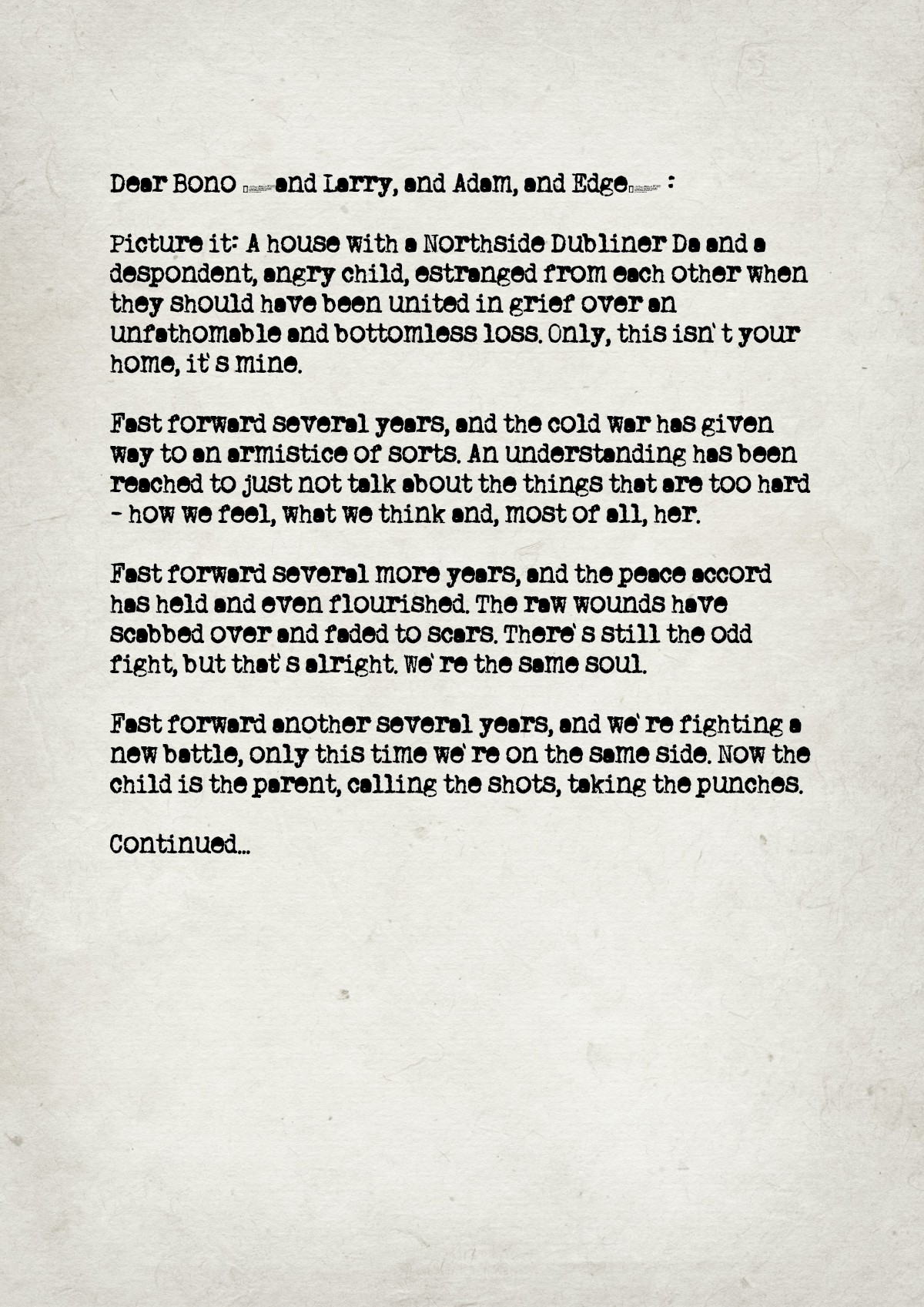 Fan letter preview