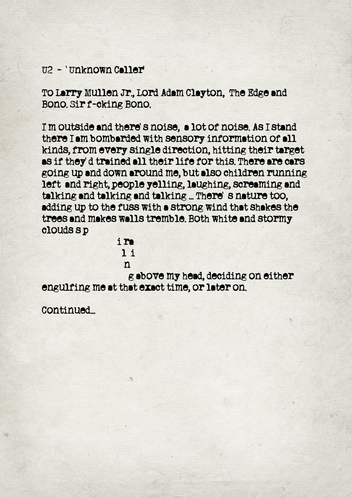 Fan letter preview