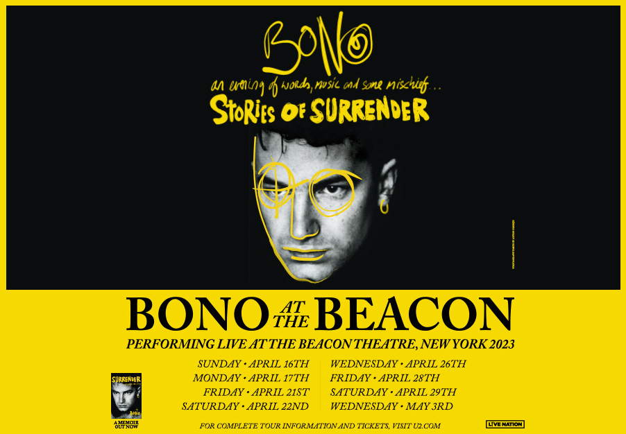 Bild zu: Bonos "Surrender" Tour wird 2023 fortgesetzt - allerdings nur in NY